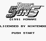 Double Dribble 5 on 5 title screen for GameBoy